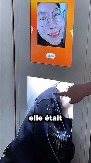 She put her head in the garbage scanner... 😅