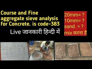 All in aggregate sieve analysis for Concrete. Course and Fine agg.20mm,10mm,&sand gradation