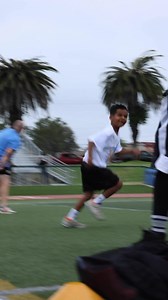 Tre Harris, a wide receiver for the Los Angeles Chargers of the National Football League, hosts a two-day football camp at Marine Corps Base Camp Pendleton, California, June 24, 2025. Harris hosted an NFL youth football camp for 150 MCB Camp Pendleton military children. (U.S. Marine Corps 🎥 by Lance Cpl. Jonathan M. Sherchand) | Camp Pendleton