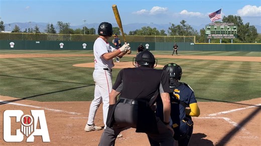 ‘26 SS James Tronstein of @hwbaseball #Vandy signee goes to the deepest part of the park for what is ruled a hit by scorekeeper for an RBI 3B. Backs up a missile 1B in T1 through the left side. @LesLukach #TronnyBarrels