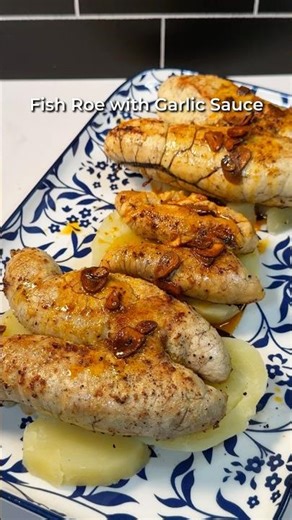 Fish Roe with Garlic Sauce