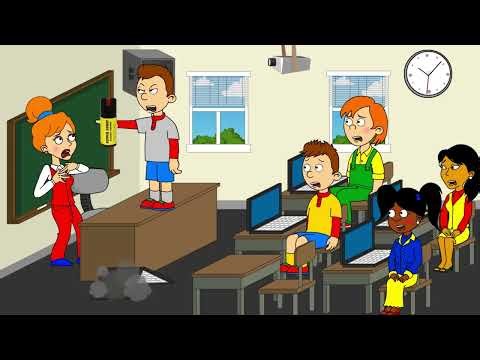 Classic Caillou Gives His Teacher Miss Martin a Punishment Day/Suspended/Grounded