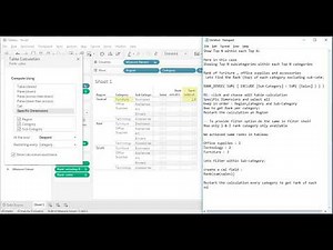 Tableau - Show Top N within each Top N || sub-categories within categories (Rank & Exclude LOD)
