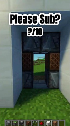 Minecraft Touch Automatic Door! #shorts