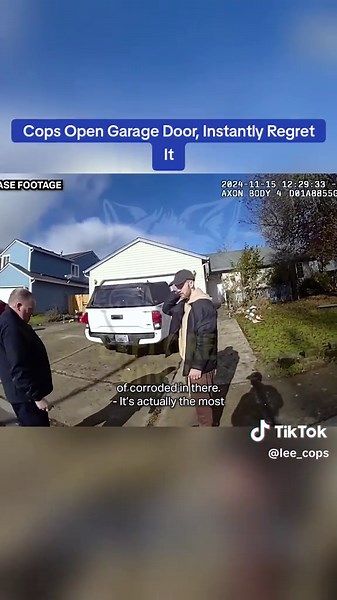 Cops Open Garage Door, Instantly Regret It #cops #copsoftiktok
