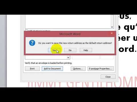 Comment créer une enveloppe sur word
