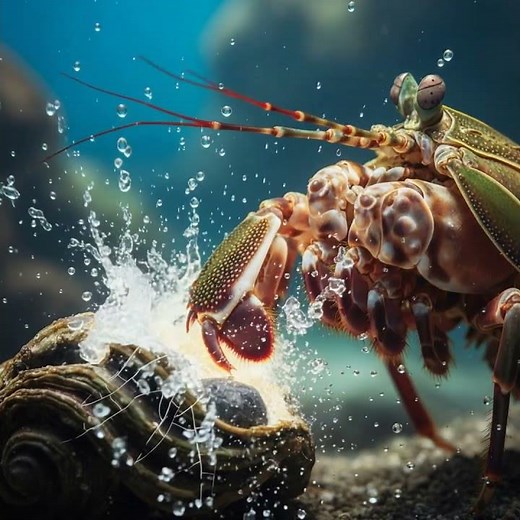 How Mantis Shrimp Breaks Shells: Nature’s Strongest Punch in Action! #funny #animals #ocean