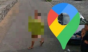 Google Maps: Man seen falling down stairs in New Jersey