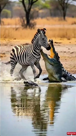 Zebra vs. 30-foot croc? This safari needs #shorts