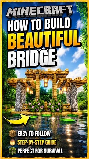 🌉 HOW TO BUILD A BEAUTIFUL BRIDGE IN MINECRAFT! ✨