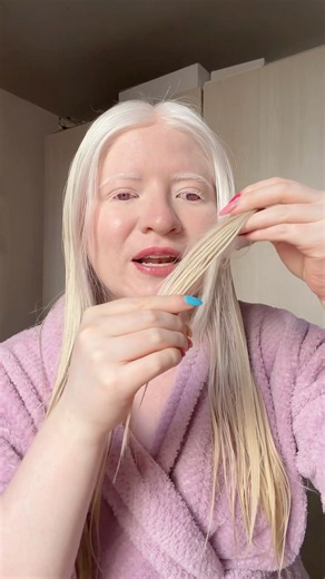 Cosas TERRIBLES del cabello de una ALBINA 👀😭#albina #cabelo lo
