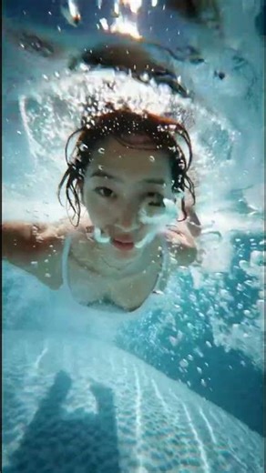 水中カメラで撮る水泳選手 #ai #水中カメラ #美女 #relax