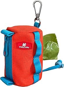 Amazon.com : Foily Toily Dog Poop Bag Holder with Carabiner Clip and 1 Roll of Waste BAGS Hands-Free Doggie Waste Bag Dispenser (Orange) : Pet Supplies
