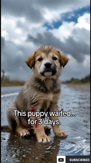 A Stray Puppy Waited 3 Days for Someone to Help… #shorts