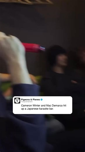 Cameron Winter and Mac DeMarco recently hit up a Japanese karaoke bar. A Reddit user (u/AloneAstronomer142) even shared their experience running into them after DeMarco’s show. They noted that they spoke in Japanese and, according to the user, Winter spoke it better than the user’s English.⁠ ⁠ Cameron Winter is currently touring Japan for his 'Heavy Metal' tour. _ 📹 via @fieldofgeese/X | Pigeons and Planes