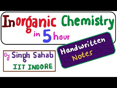 Complete Inorganic Chemistry in 5 hours Class 12 - One Shot - Crash Course - IIT JEE Mains NEET