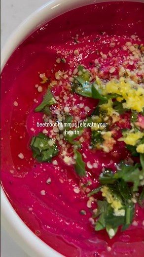 How to make BEETROOT HUMMUS | Elevate your health #beetroot