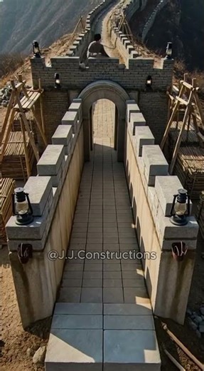 we went back in time to build the Great Wall of China #construction