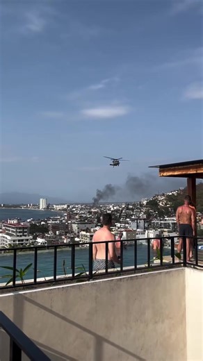 Gunship has been circling. Was firing on cartel members earlier. Yes, I know. The juxtaposition is surreal.