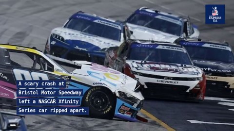 NASCAR car ripped to pieces in scary Bristol crash
