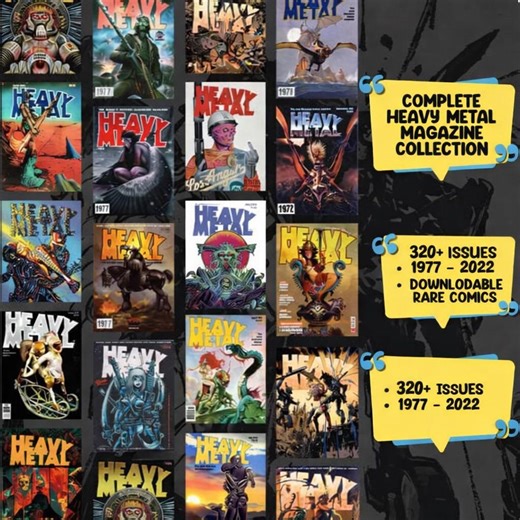 Heavy Metal Magazine Digital Collection 1977-2022 | Classic Sci-fi & Fantasy Art Comics | Vintage Magazine PDF | Instant Download - Etsy Canada