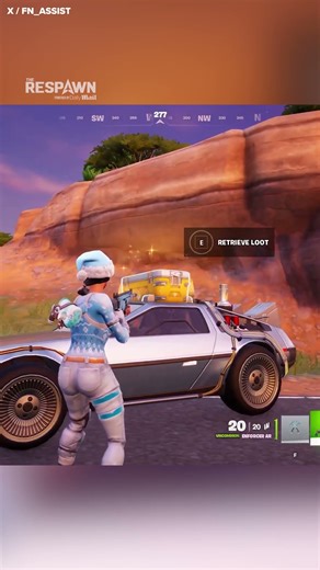 The DeLorean Time Machine spawns randomly around the map, and boosting with it sends you into the