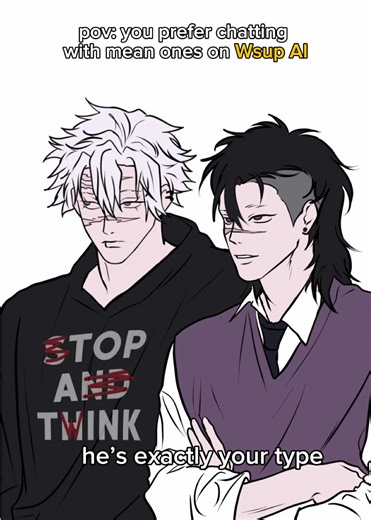 Replying to @gisel.a.n13 first encounter of popular guy Sanemi and the nerd Giyuu on Wsup AI chats😏 check out this app to chat with them😉 . . . #demonslayer #sanegiyuu #fyp