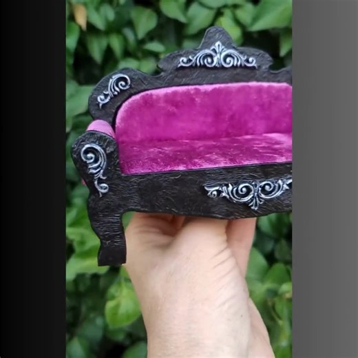 Miniature Gothic Sofa / Victorian Couch Velvet Dollhouse Furniture 1:12 Scale - Etsy
