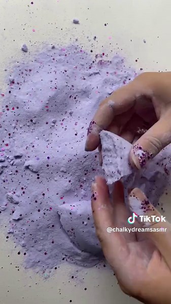 Crushing Periwinkle Baking Soda for Satisfying ASMR
