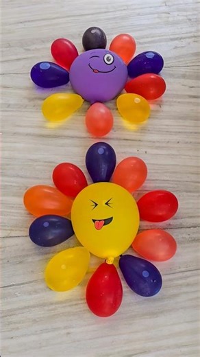 Colorful Water Balloon Smile Burst Satisfying 💧🎈