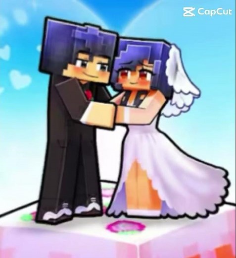Aphmau and Aarons wedding #aphmaucrew #aphmauminecraft #minecraft