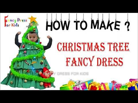 Christmas tree fancy dress costume competition video| easy Halloween Christmas costume handmade| diy