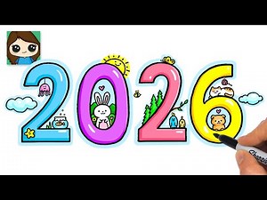 How to Draw 2026 New Year Art
