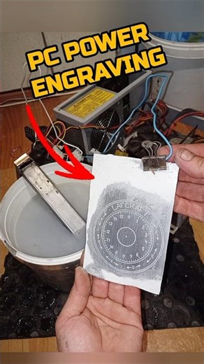I Used an Old PC to Engrave Metal. The Result is Insane! #DIY #Engraving #Lafcraft #Metal #Hack #PSU