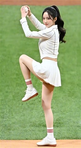 Cute Girl Pitching ⚾ | Baseball Field Moment #shorts