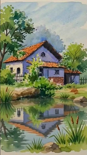 📌 Animation of Watercolor Landscape Painting