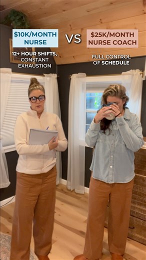 $10K/Month Nurse Vs $100K/Month Nurse Coach 🤔 Burnout, exhaustion, and feeling stuck… It’s what most nurses think is “normal.” But it doesn’t have to be. There’s a smarter way to use your nursing skills. As a nurse coach, you can: 🔸Earn $150-$350/hr instead of $30-$40/hr. 🔸Design your schedule around your energy, not hospital shifts. 🔸Avoid burnout while growing your income and impact. 🔸Lead in healthcare, share your expertise, and become a thought leader. 🔸Finally have the freedom to inve