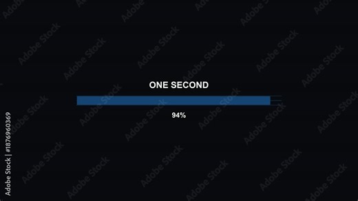 Progressbar animation showing time indicator with science fiction elements in a dark setting