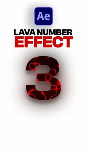 Glowing Lava Number Animation Tutorial | After Effects