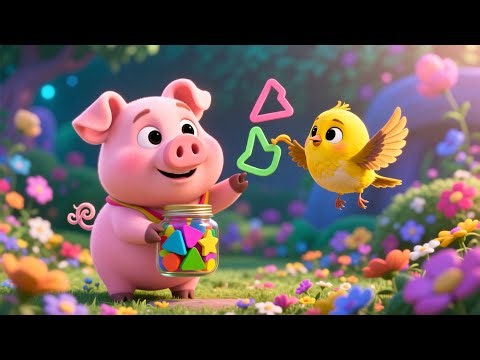 Learn Shapes with Piggy 🐷📐 | Fun Nursery Rhymes & Toddler Learning Adventure