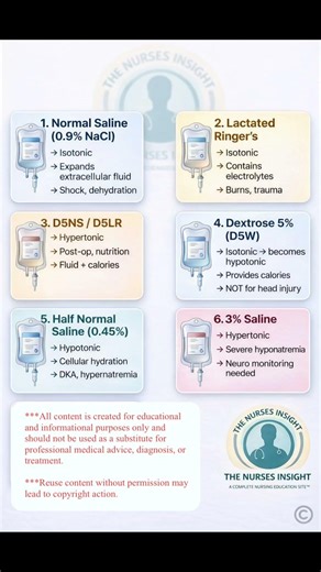 Types of IV Fluids:💧 Isotonic💧 Hypotonic💧 Hypertonic…Simple understanding for clinical practice…
