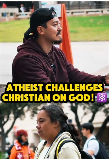 Atheist debates Christian evangelist 🤔✝️ Full video on YouTube: Christ-Developed #sharethegospel #christianevangelsim #atheism #evangelize #christdeveloped