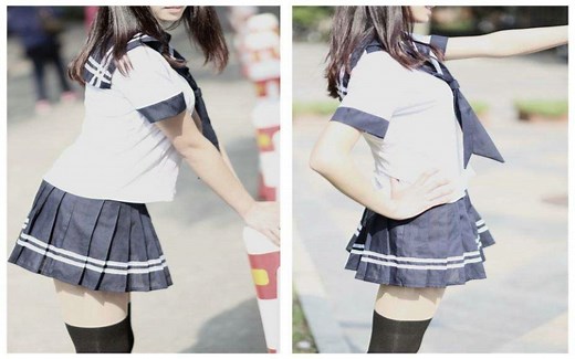 【凰香奈芽_kaname】绝对领域实验，女生穿搭涨姿势出门不尴尬!