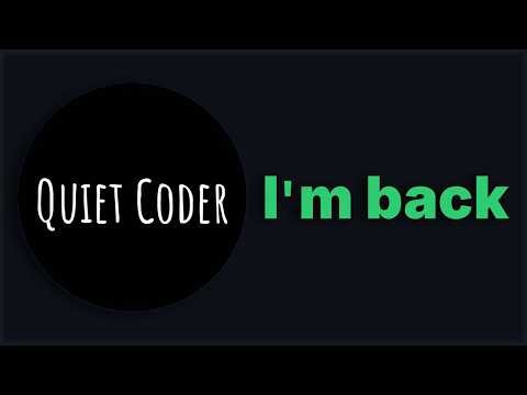 Why I deleted everything... (I'm back)