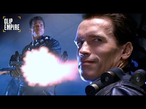 T-800 Takes out SWAT Team | Terminator 2: Judgement Day