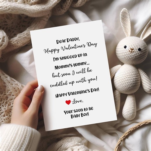 Valentine's Baby Bump Card for Dad-to-be (digital Download) - Etsy