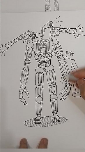 How to draw Mecha Sirenhead by Trevor Henderson. Easy drawing of the rampaging Sirenhead robot. #...