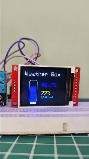 Mini Weather Station 🌦️ | Temperature & Humidity on TFT Screen #shorts #youtube #arduino #weather