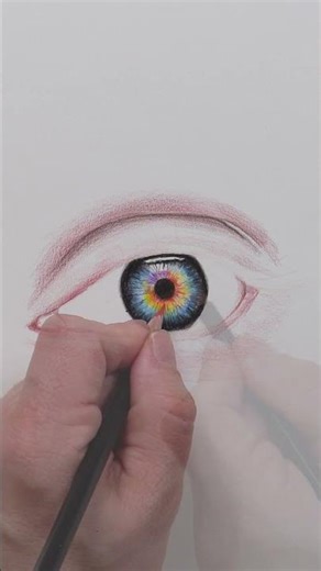 Auge mit Buntstiften - Zeichnen mit Buntstiften Tutorial