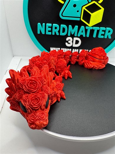 Rose Dragon Articulated Flexi Figure, Rose Scale Dragon Toy, Poseable Fantasy Dragon, Valentine Dragon Gift, Rose Dragon Desk Decor - Etsy